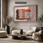 Vintage Cigarettes And Lipstick Canvas Wall Art, Oversized Horizontal