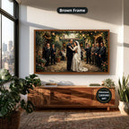 Gangster Wedding Scene, Mafia Canvas Wall Art, Horizontal Wall Decor