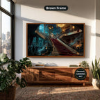 Gangster Canvas Wall Art, Mafia Wall Decor, Luxury Mansion Art