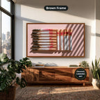 Vintage Cigarettes And Lipstick Canvas Wall Art, Oversized Horizontal