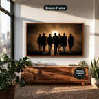 Gangster Mafia Canvas Wall Art, Vintage Mafia Print, Man Cave Decor – Horizontal No. 2