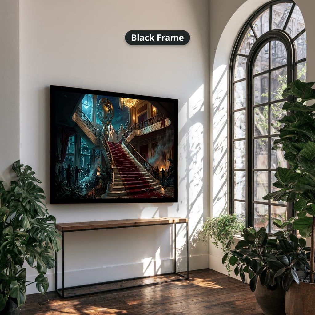 Gangster Canvas Wall Art, Mafia Wall Decor, Luxury Mansion Art