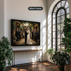 Gangster Wedding Scene, Mafia Canvas Wall Art, Horizontal Wall Decor