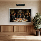 Gangster Mafia Canvas Wall Art, Vintage Restaurant Scene
