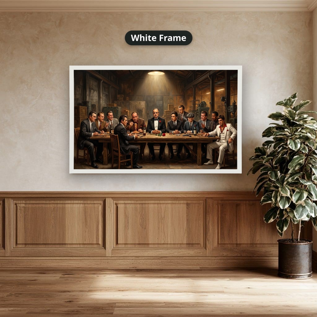 Gangster Canvas Wall Art, Mafia Art Print, Vintage Mafia Scene