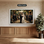 Gangster Wedding Scene, Mafia Canvas Wall Art, Horizontal Wall Decor