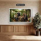 Gangster Mafia Canvas Wall Art, Vintage Mafia Scene, Man Cave Decor