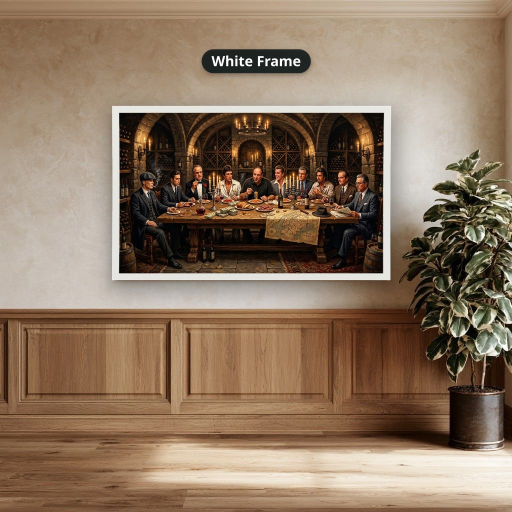 Gangster Mafia Canvas Wall Art, Horizontal Wall Decor