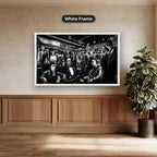 Gangster Mafia Canvas Wall Art, Vintage Crime Scene Wall Decor