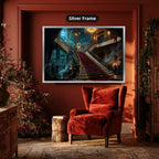 Gangster Canvas Wall Art, Mafia Wall Decor, Luxury Mansion Art