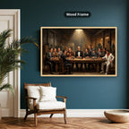 Gangster Canvas Wall Art, Mafia Art Print, Vintage Mafia Scene