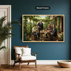 Gangster Mafia Canvas Wall Art, Vintage Mafia Scene, Man Cave Decor