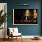 Gangster Mafia Canvas Wall Art, Vintage Godfather Artwork