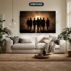 Gangster Mafia Canvas Wall Art, Vintage Mafia Print, Man Cave Decor – Horizontal No. 2