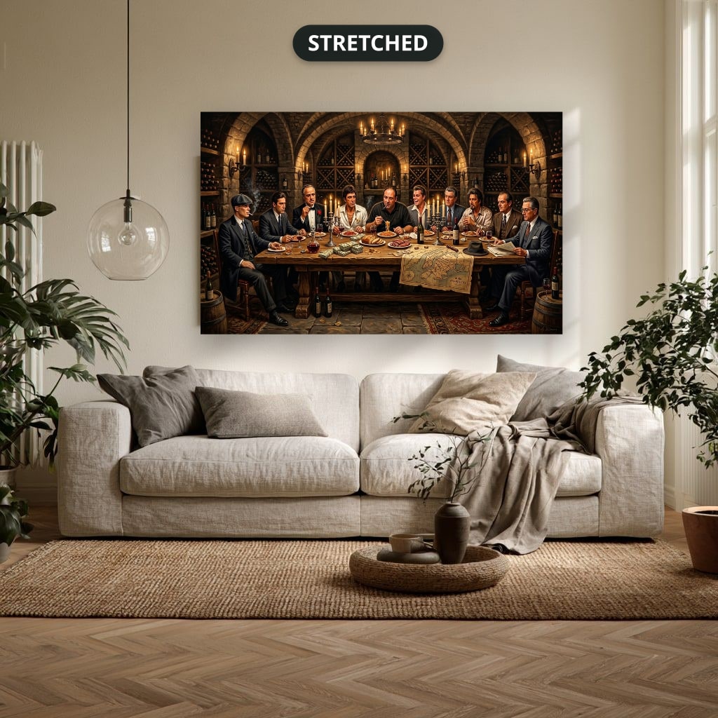 Gangster Mafia Canvas Wall Art, Horizontal Wall Decor