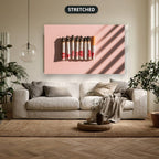 Cigarettes With Red Lipstick Marks Canvas Wall Art