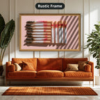 Vintage Cigarettes And Lipstick Canvas Wall Art, Oversized Horizontal