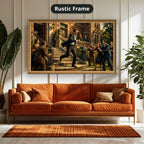 Gangster Canvas Wall Art, Mafia Scene, Vintage Gangster Art