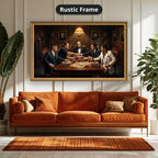 Gangster Mafia Canvas Wall Art, Mafia Meeting Print