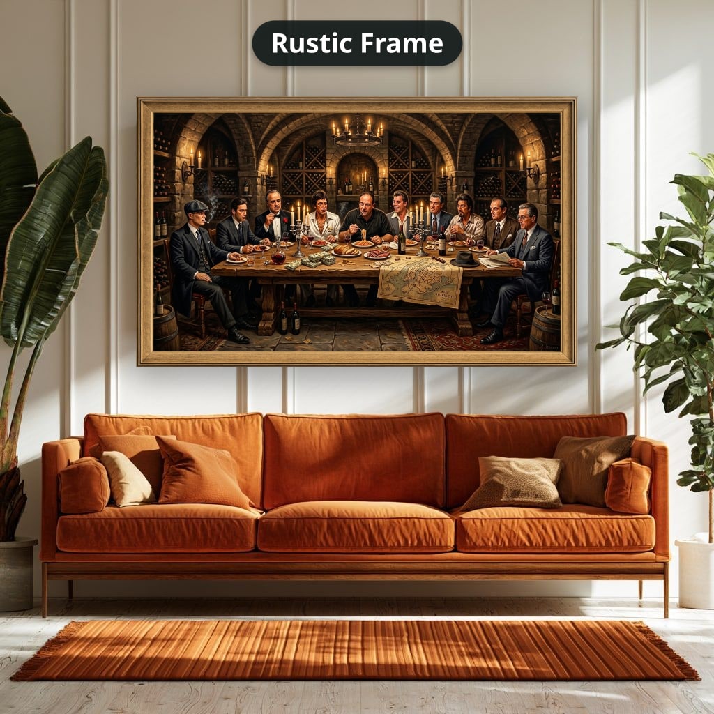 Gangster Mafia Canvas Wall Art, Horizontal Wall Decor