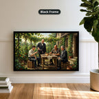Gangster Mafia Canvas Wall Art, Vintage Mafia Scene, Man Cave Decor