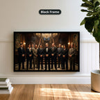 Gangster Mafia Canvas Wall Art, Vintage Mafia Print, Man Cave Decor – Horizontal No. 1