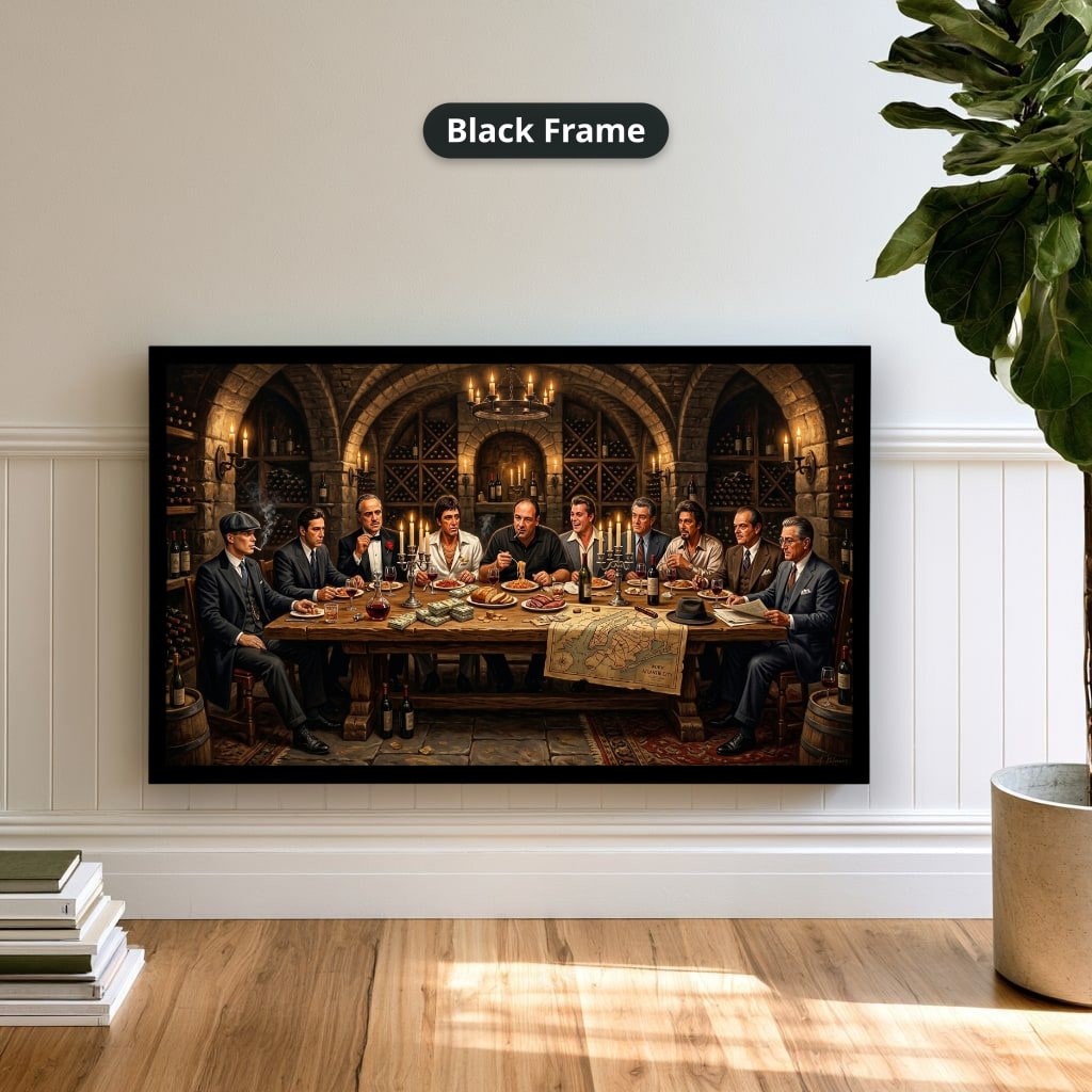Gangster Mafia Canvas Wall Art, Horizontal Wall Decor