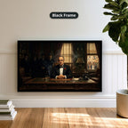 Gangster Mafia Canvas Wall Art, Vintage Godfather Artwork