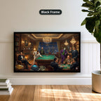 Gangster Canvas Wall Art, Mafia Scene Wall Art, Casino Night Decor