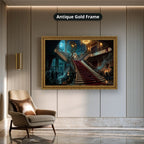 Gangster Canvas Wall Art, Mafia Wall Decor, Luxury Mansion Art