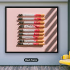 Cigarettes In Pink Still Life Canvas Wall Art, Ready To Hang