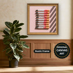 Cigarettes In Pink Still Life Canvas Wall Art, Ready To Hang