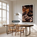 Whiskey Cigar And Luxury Desk Canvas Wall Art, Large Vertical