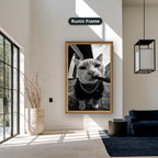Cat Smoking Cigar In Street Canvas Wall Art, Large Vertical