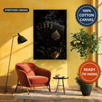 Vintage Playing Cards With Spade Canvas Wall Art, Large Vertical