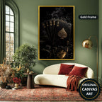 Vintage Playing Cards With Spade Canvas Wall Art, Large Vertical