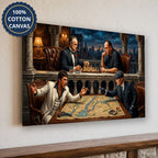 Gangster Canvas Wall Art, Mafia Themed Wall Decor, Chess Game Artwork