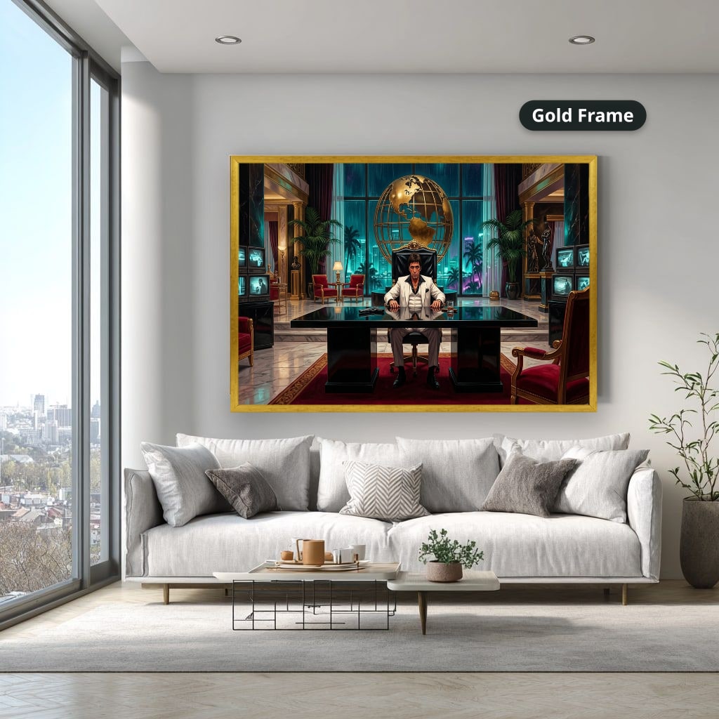 Gangster Canvas Wall Art, Mafia Artwork, Horizontal Canvas Print