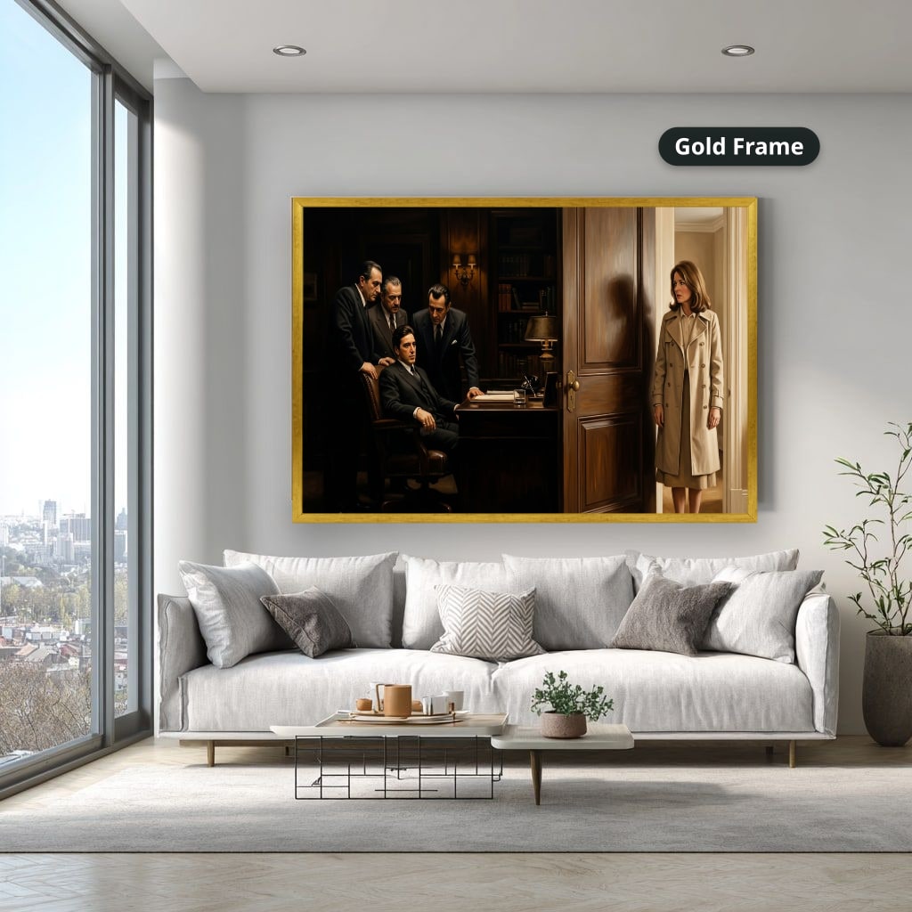 Gangster Canvas Wall Art, Mafia Wall Decor, Vintage Film Art
