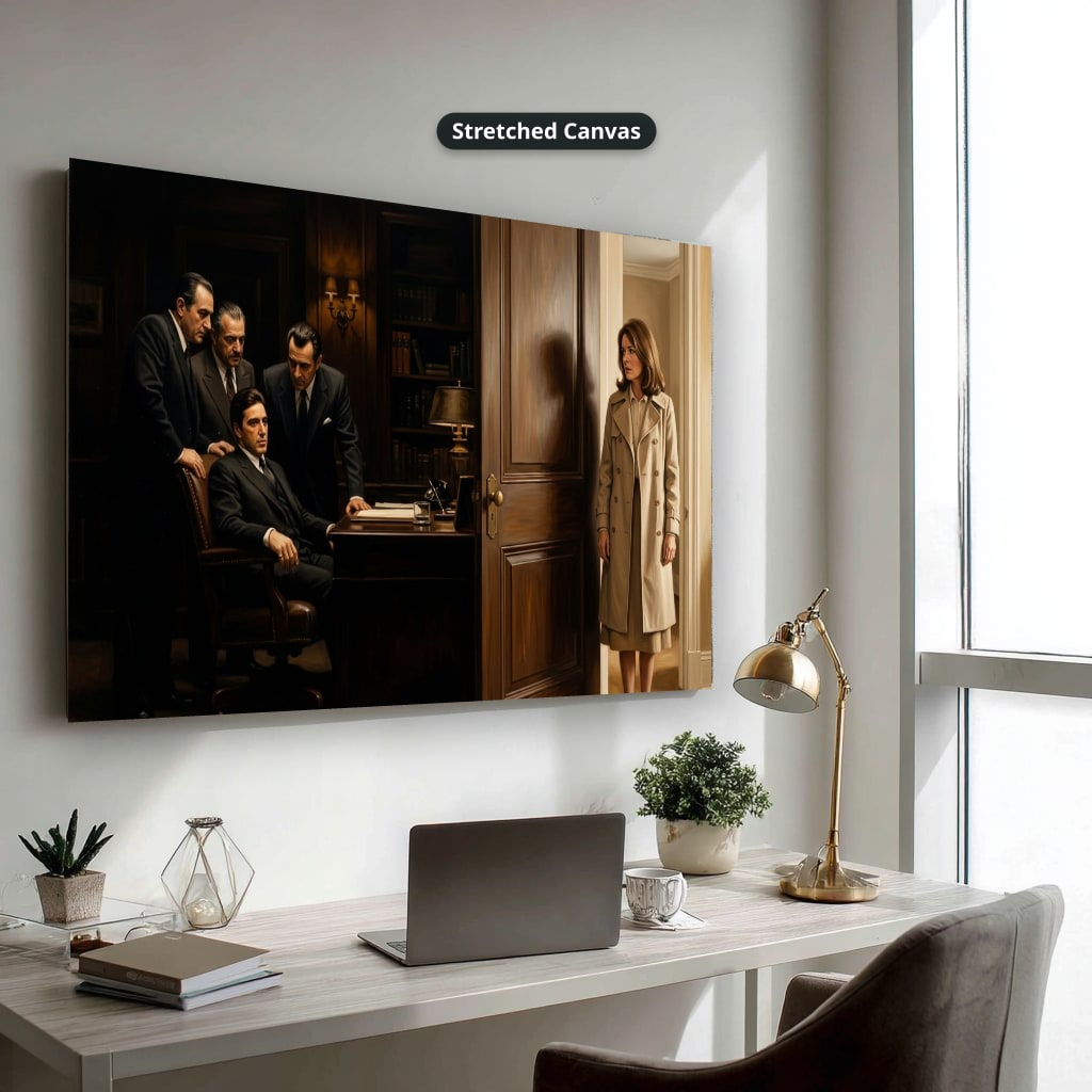 Gangster Canvas Wall Art, Mafia Wall Decor, Vintage Film Art
