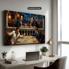 Gangster Canvas Wall Art, Mafia Themed Wall Decor, Chess Game Artwork