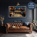 Gangster Canvas Wall Art, Mafia Themed Wall Decor, Chess Game Artwork
