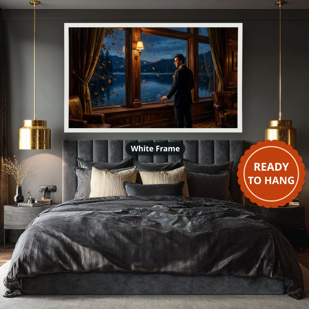 Gangster Canvas Wall Art, Mafia Wall Decor, Elegant Home Decor