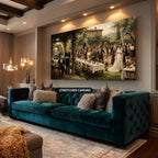 Gangster Wedding Scene Canvas Wall Art, Mafia Family Gathering