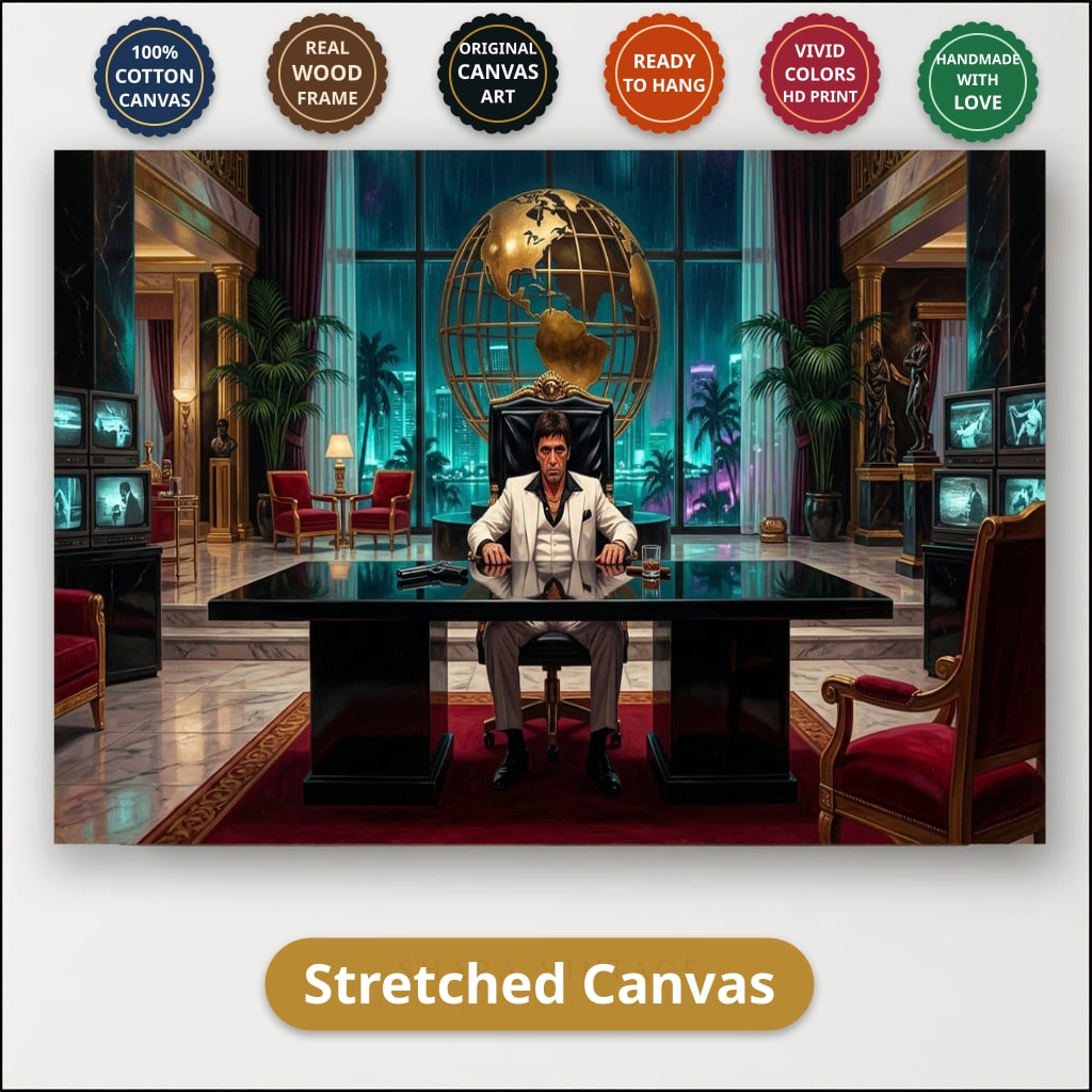 Gangster Canvas Wall Art, Mafia Artwork, Horizontal Canvas Print