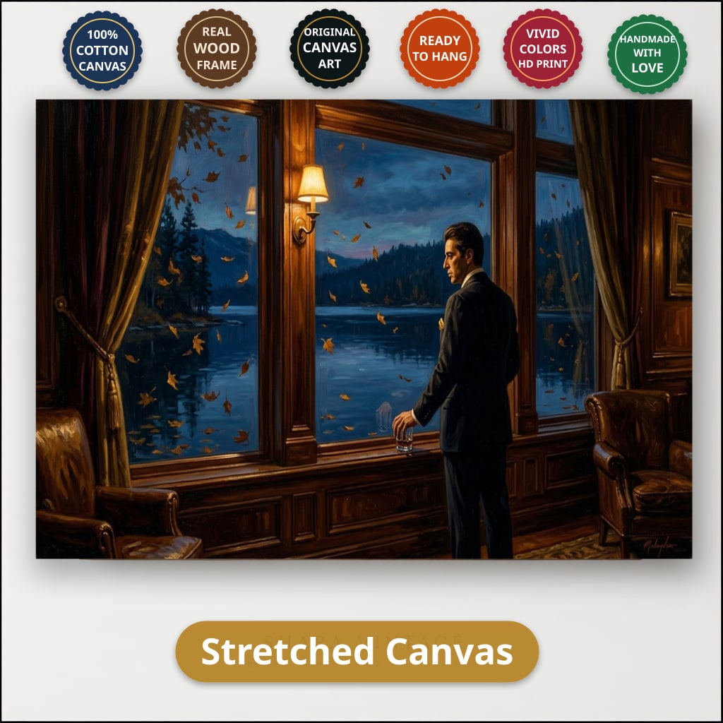 Gangster Canvas Wall Art, Mafia Wall Decor, Elegant Home Decor