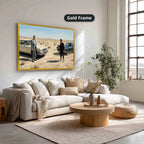 Gangster Canvas Wall Art, Mafia Scene Artwork, Vintage Cars Landscape