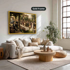 Gangster Wedding Scene Canvas Wall Art, Mafia Family Gathering