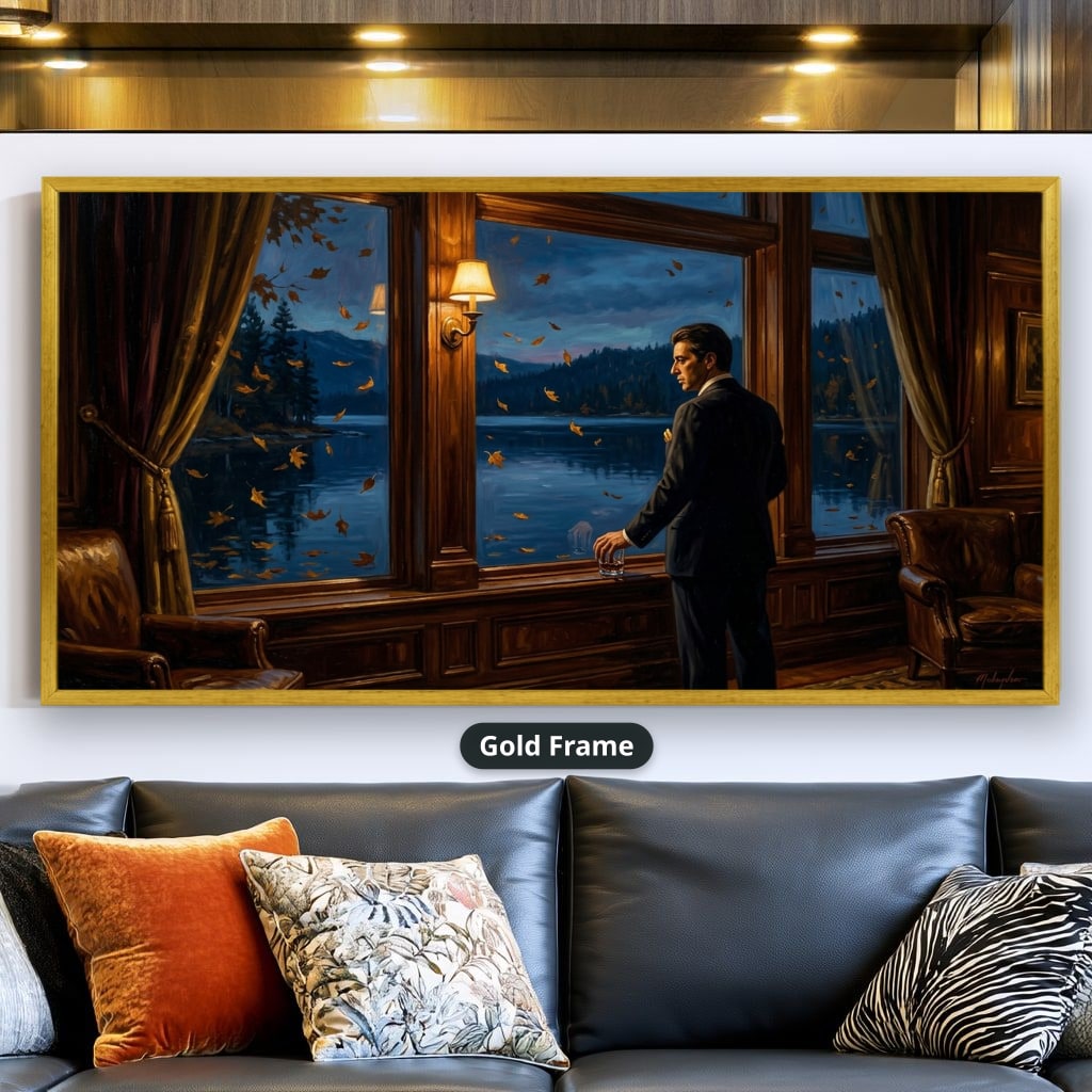 Gangster Canvas Wall Art, Mafia Wall Decor, Elegant Home Decor
