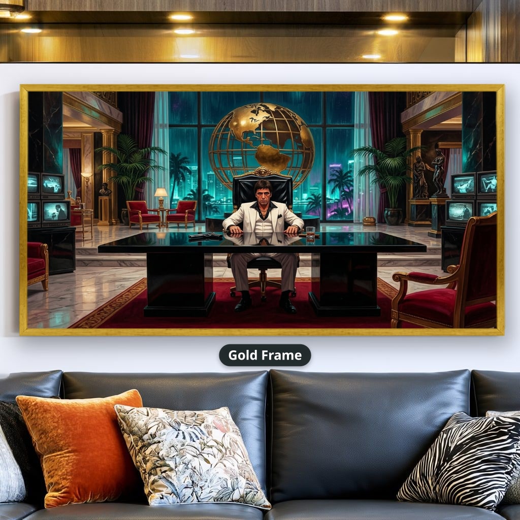 Gangster Canvas Wall Art, Mafia Artwork, Horizontal Canvas Print
